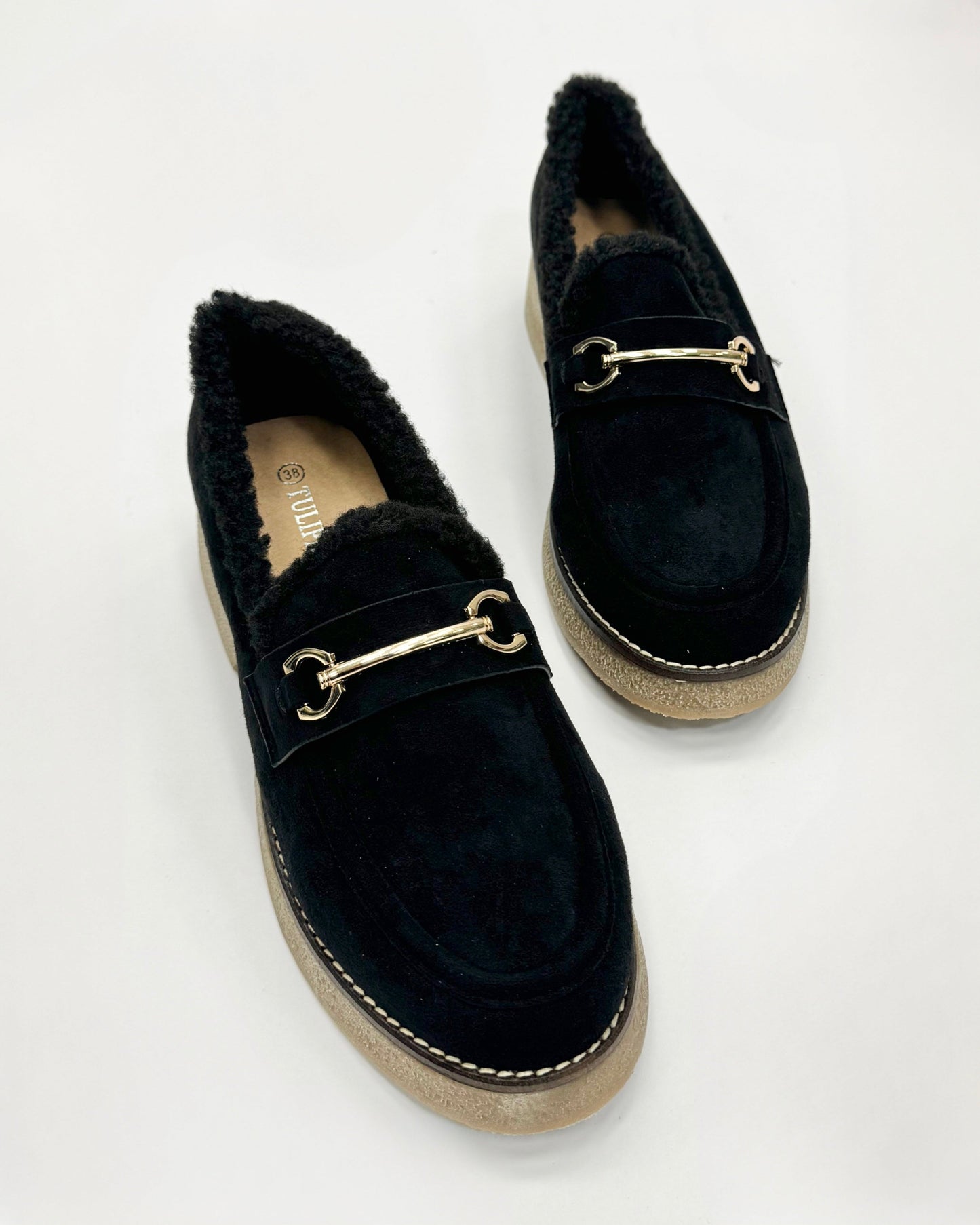 Zélina™ | Mocassins en fourrure avec boucle