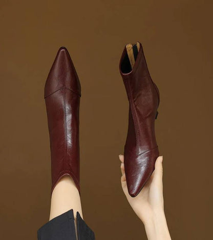 Jette™ | Bottines en cuir à talon élégant