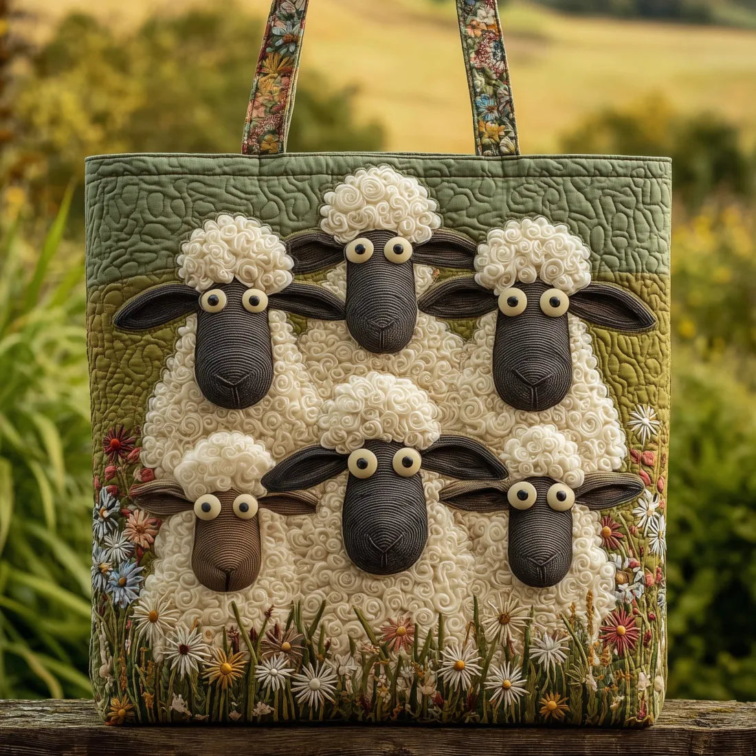SIX MOUTONS™ | SAC TOTE ARTISANAL DOUBLÉ (MOUTONS)