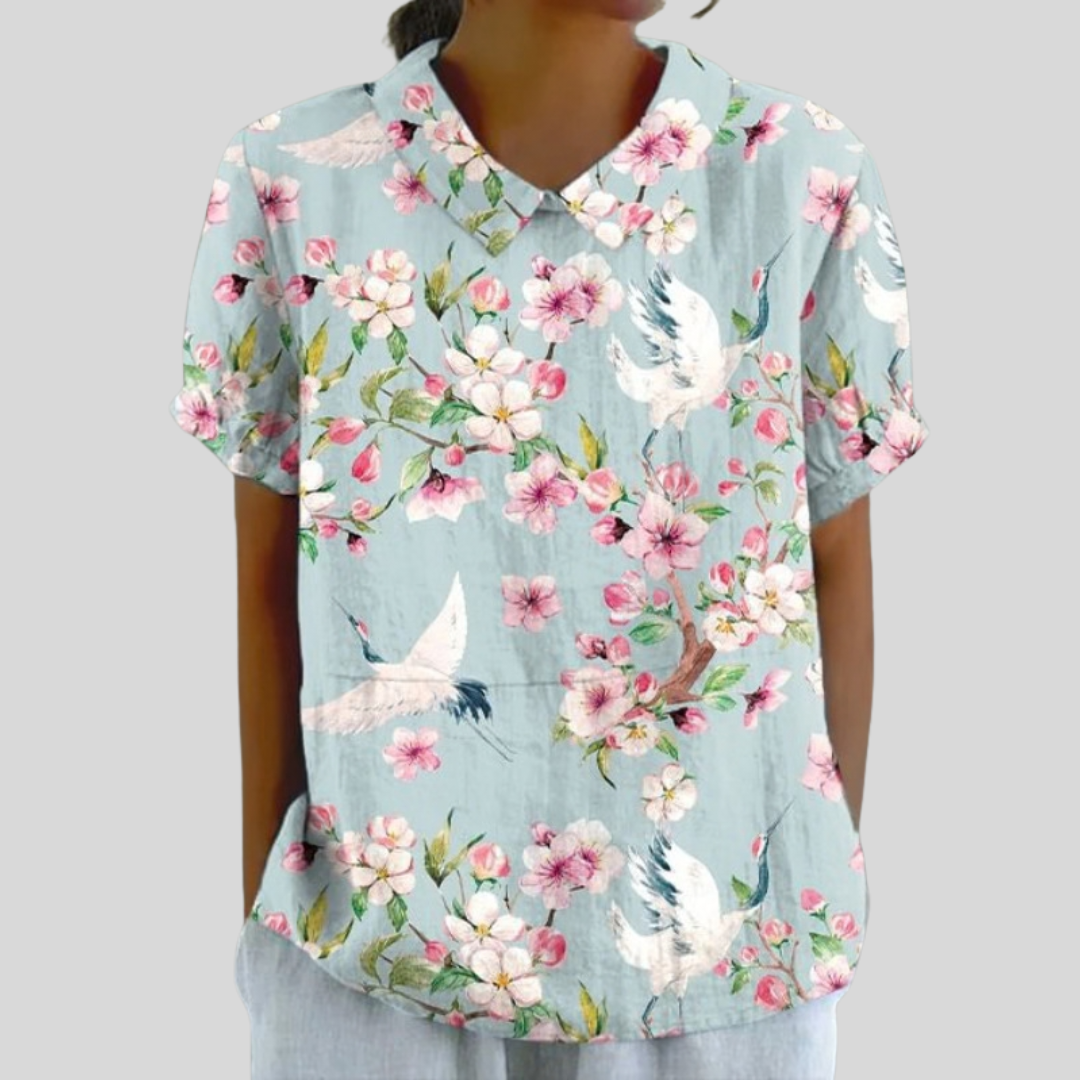 Élina™ | Blouse florale gracieuse