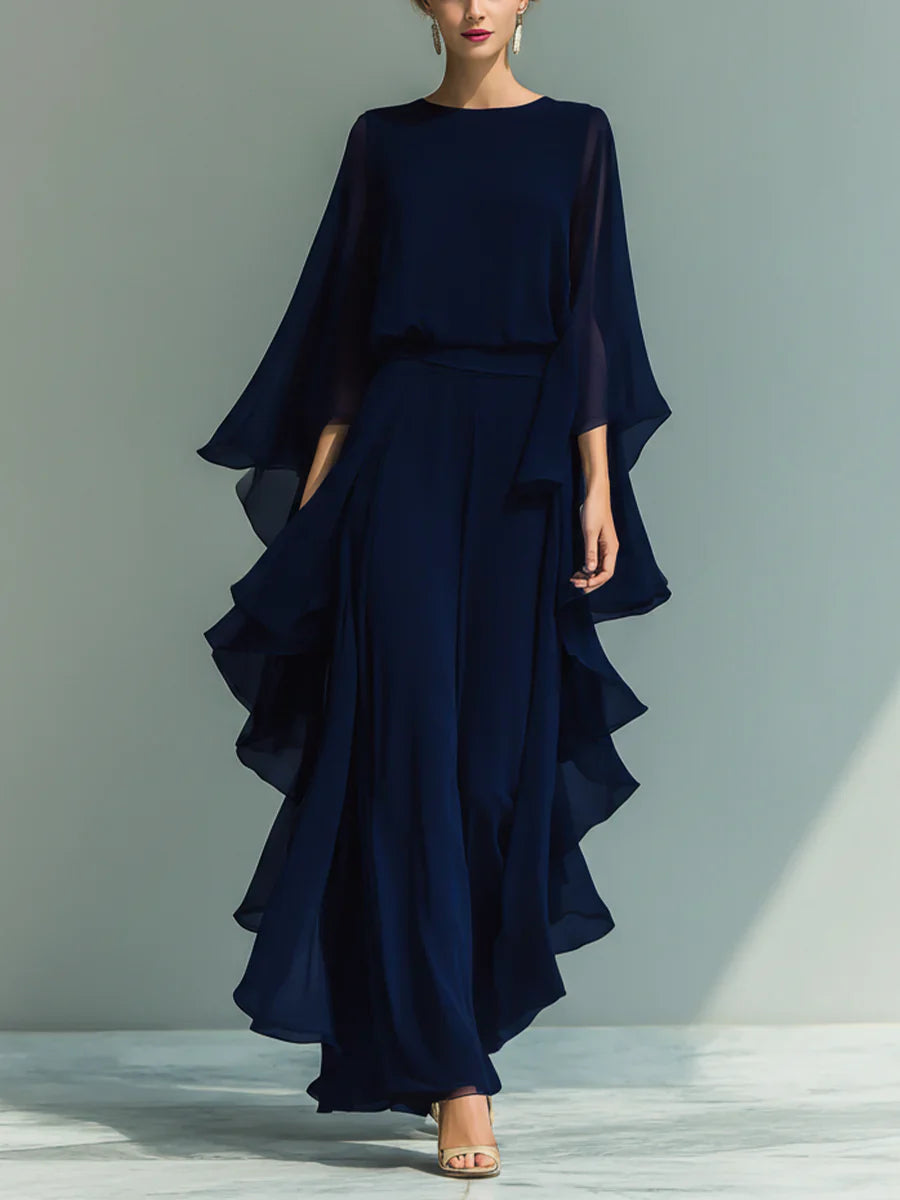 ZAYLIE™ | ENSEMBLE EN CHIFFON À VOLANTS