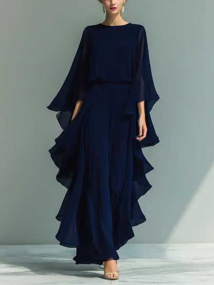 ZAYLIE™ | ENSEMBLE EN CHIFFON À VOLANTS