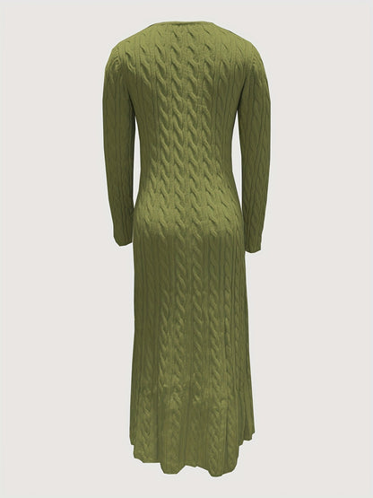 Lucinda | Robe longue en maille torsadée
