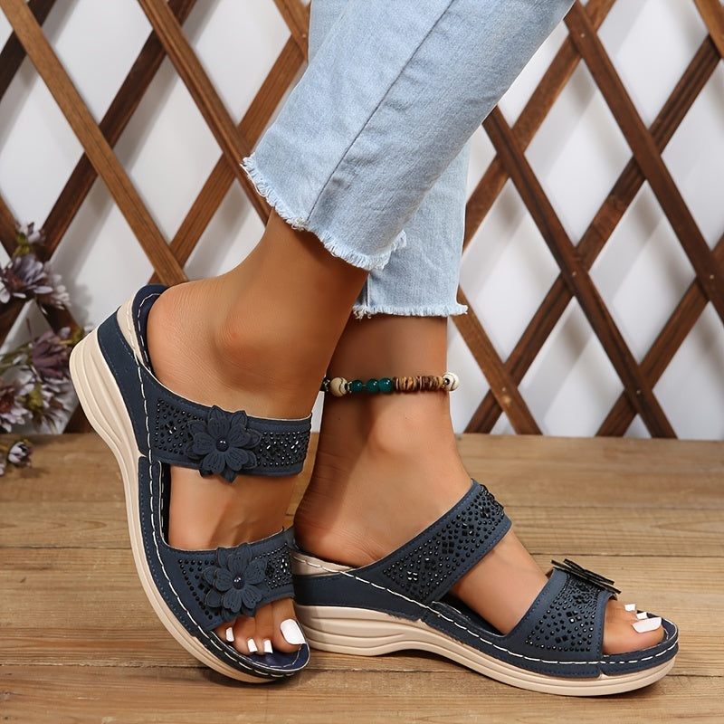 Helga™ | Sandales confort compensées