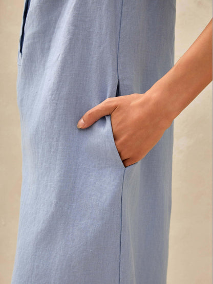 Céleste™ | Robe longue en lin sans manches