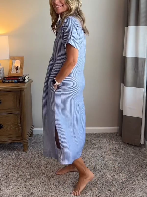 Cassie™ | Robe élégante à rayures