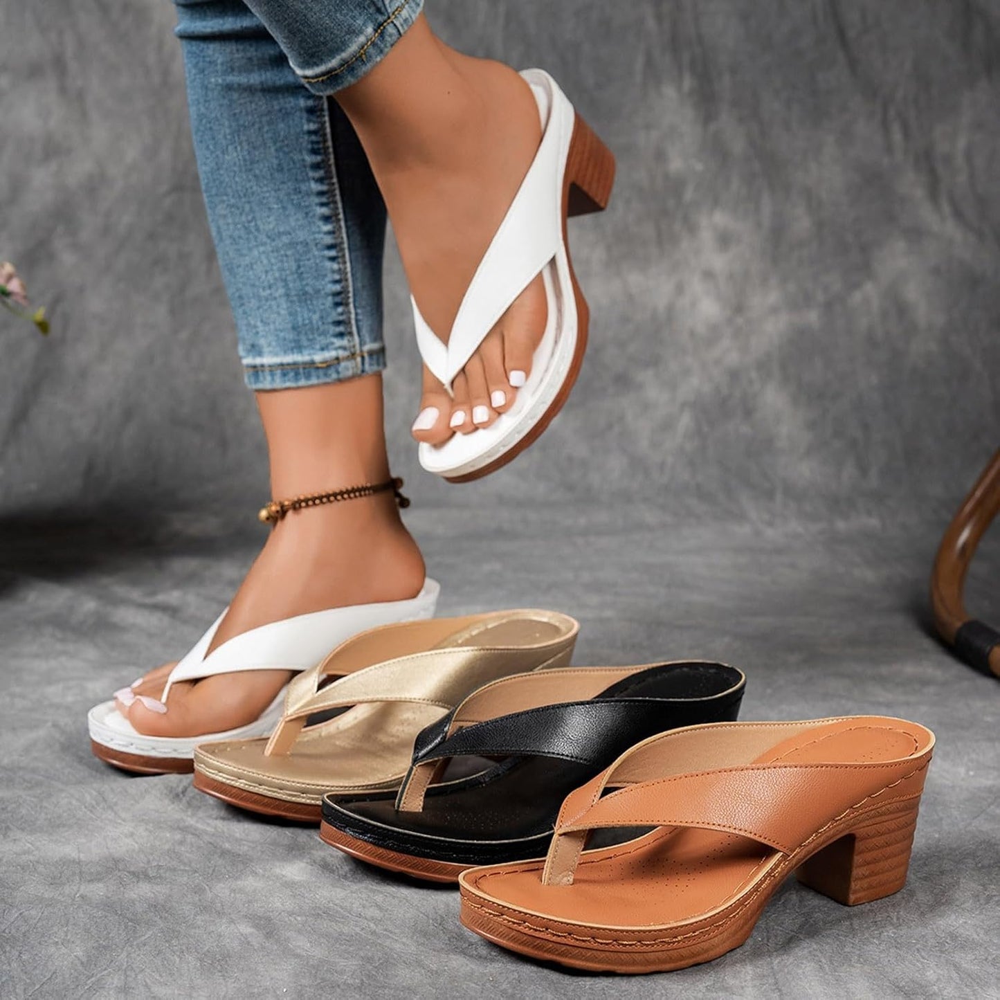 NASSIMA™ | SANDALES À TALON BLOC