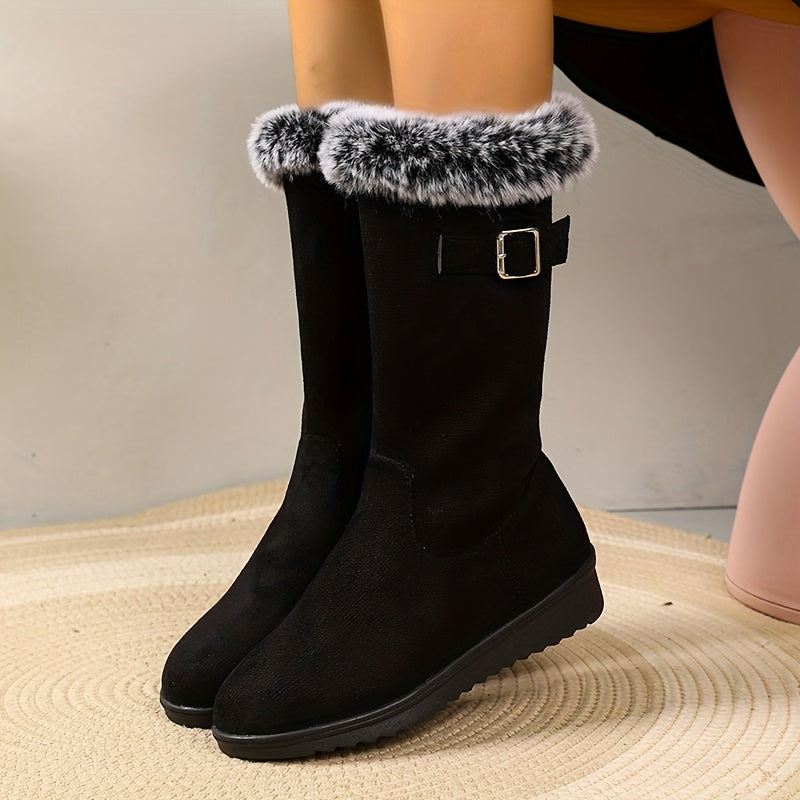 Marguerite Isadora | Bottes montantes douillettes bordées de fourrure