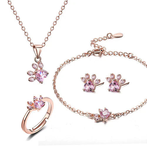 Arbour™ | Parure de bijoux 4 pièces patte et cœur