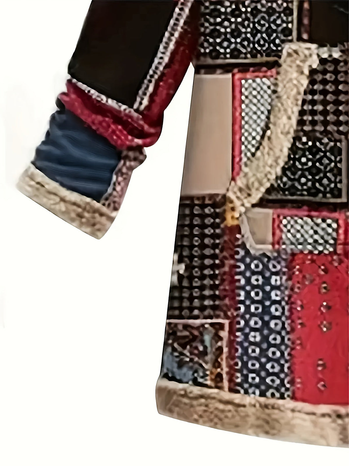 Etta | Manteau à capuche en patchwork