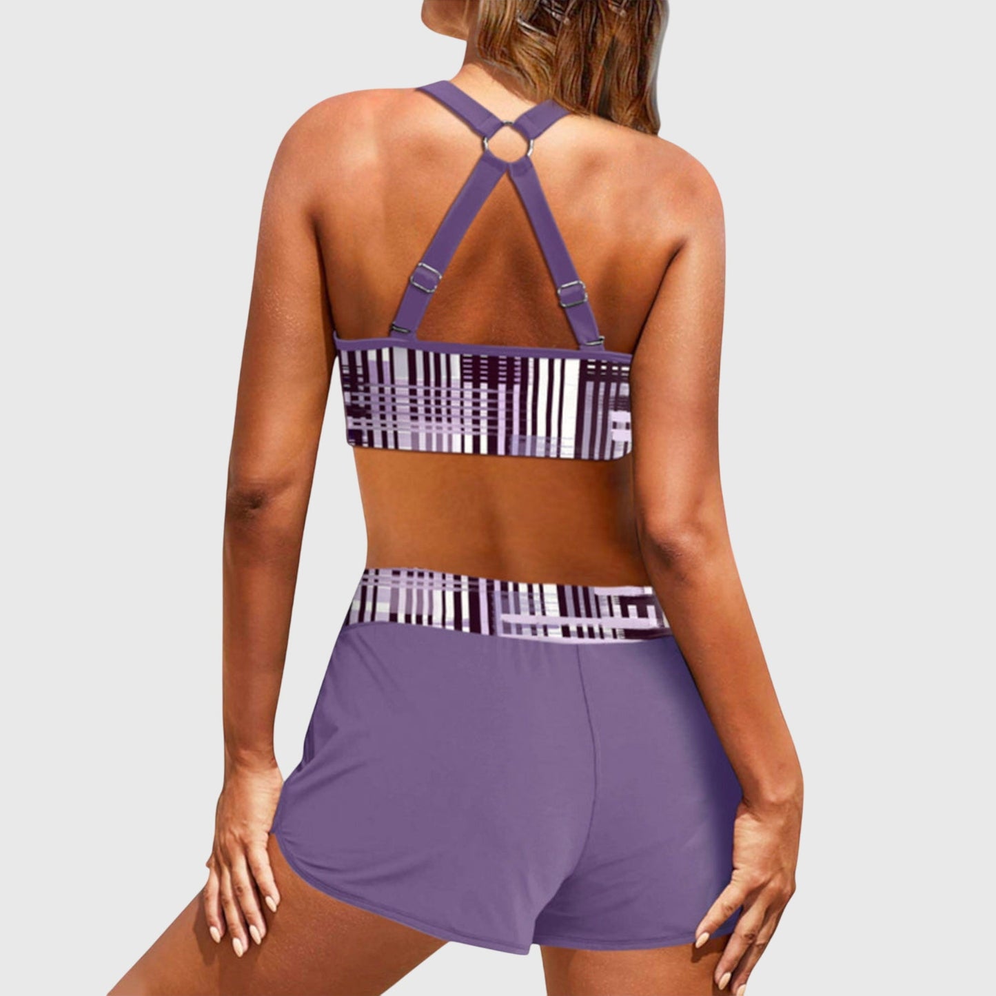 Chaymae™ | Bikini taille haute côtelé