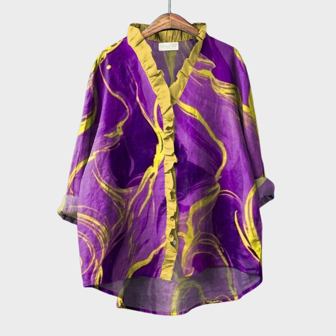 Zéliee™ | Blouse marbrée élégante