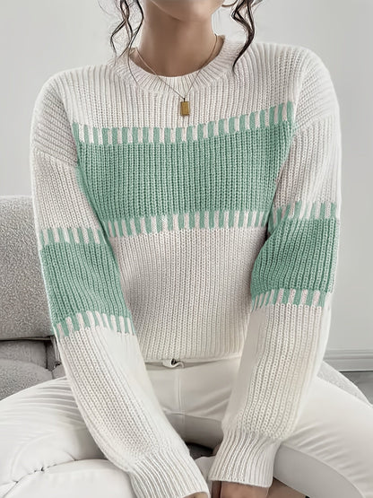 Adelaide | Pull rayé à empiècements colorés