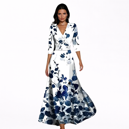 CHAHINEZ™ | ROBE MAXI FLEURIE