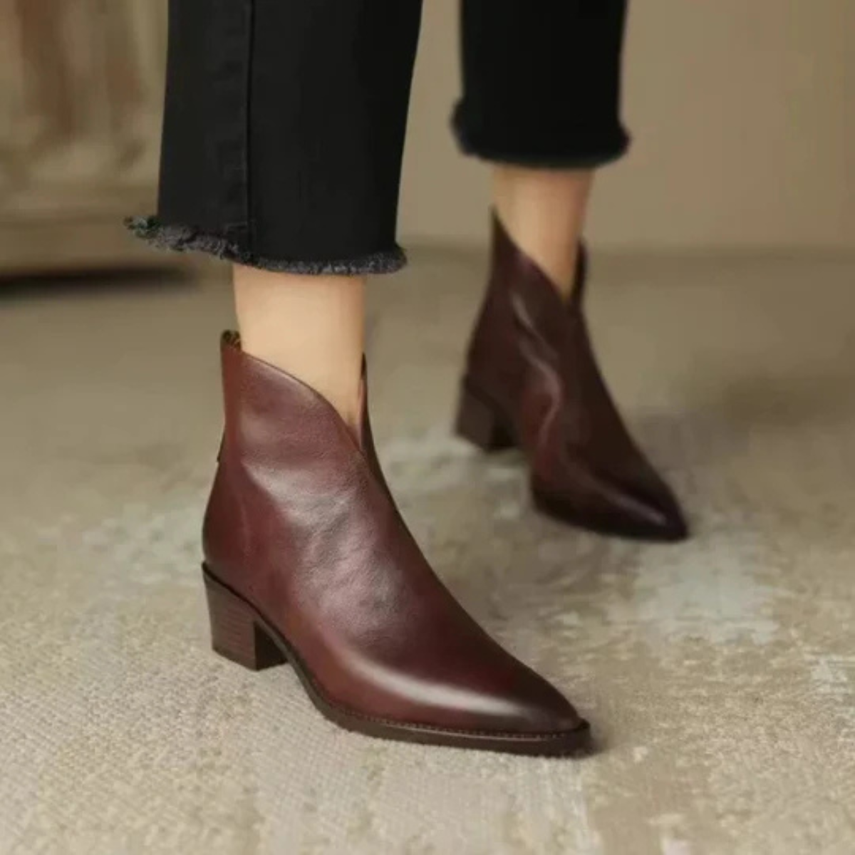 Alwine™ | Bottines élégantes en cuir