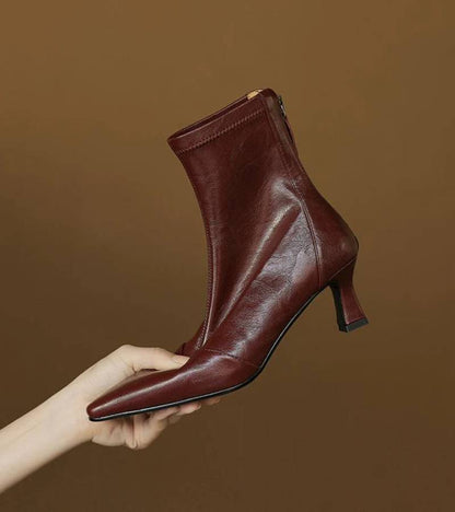 Jette™ | Bottines en cuir à talon élégant