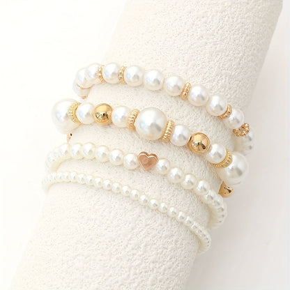 Florabelle™ | Set de bracelets avec perles et cœurs
