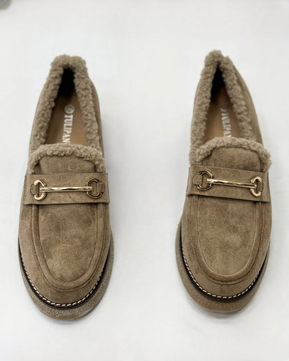 Zélina™ | Mocassins en fourrure avec boucle