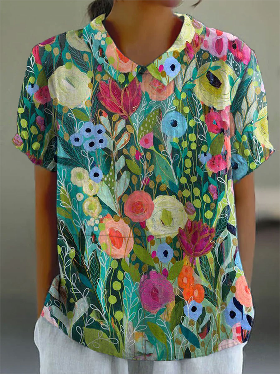 Marguerite™ | Chemise florale à l’aquarelle