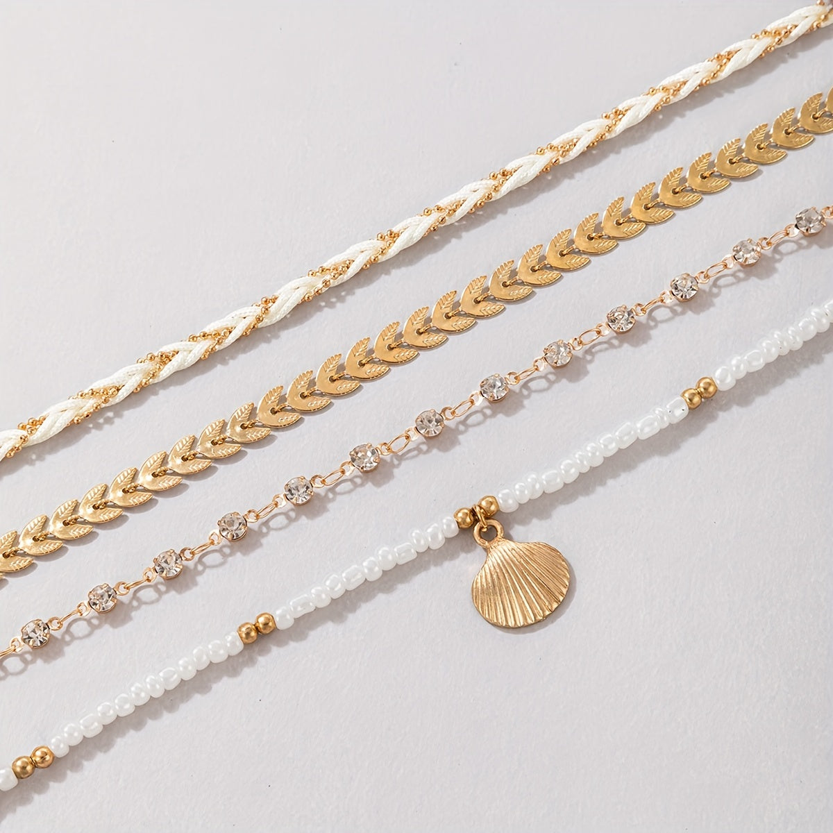 Heloise™ | Ensemble de bracelets coquillages et tressés