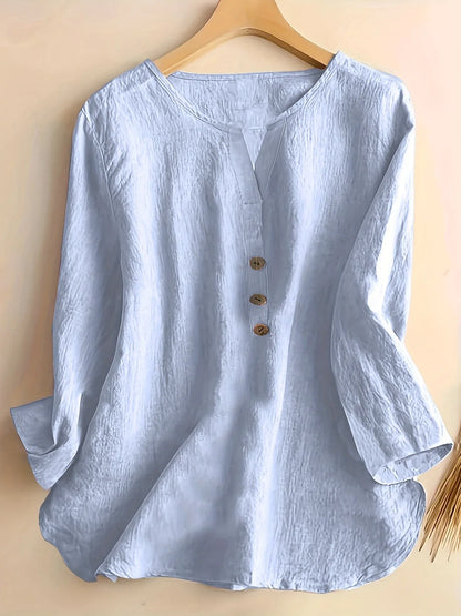 Solénya™ | Blouse coton-lin