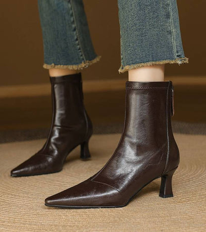 Jette™ | Bottines en cuir à talon élégant