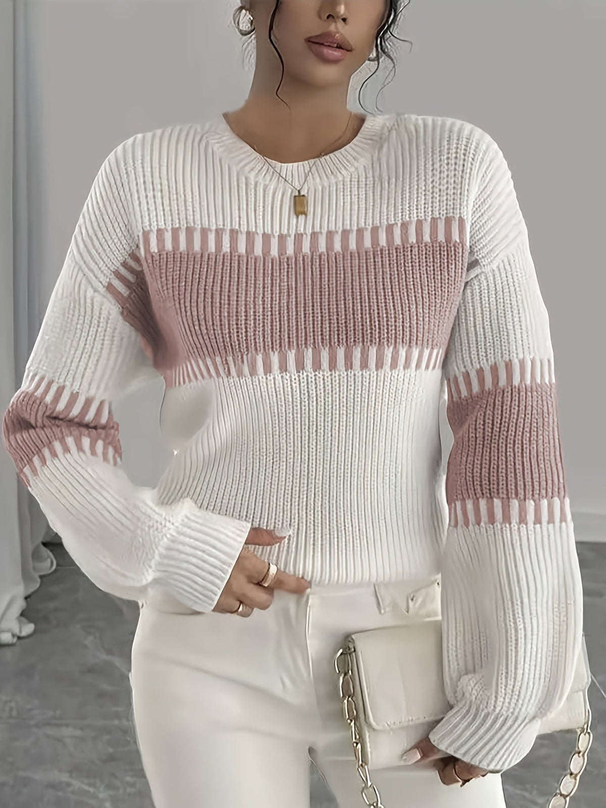 Adelaide | Pull rayé à empiècements colorés