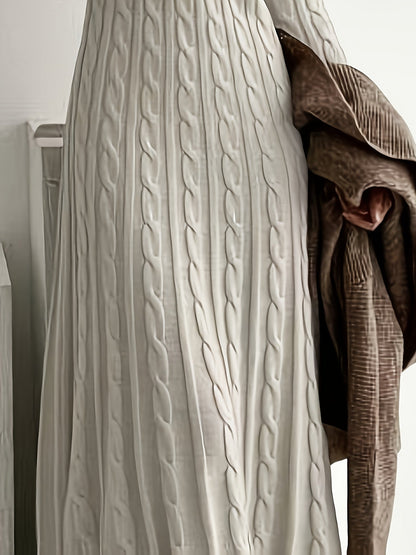 Lucinda | Robe longue en maille torsadée