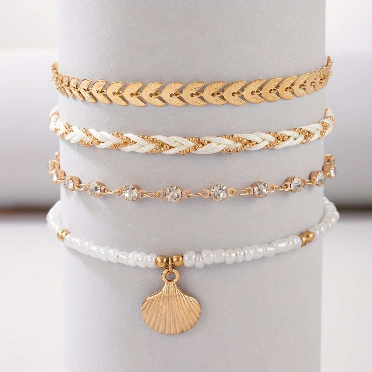 Heloise™ | Ensemble de bracelets coquillages et tressés
