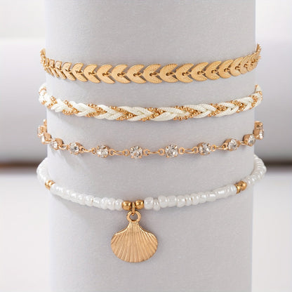 Heloise™ | Ensemble de bracelets coquillages et tressés