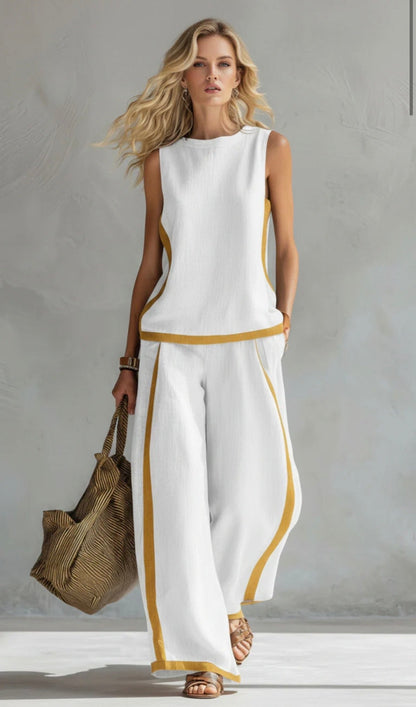 Leila™ | Ensemble deux pièces coton-lin