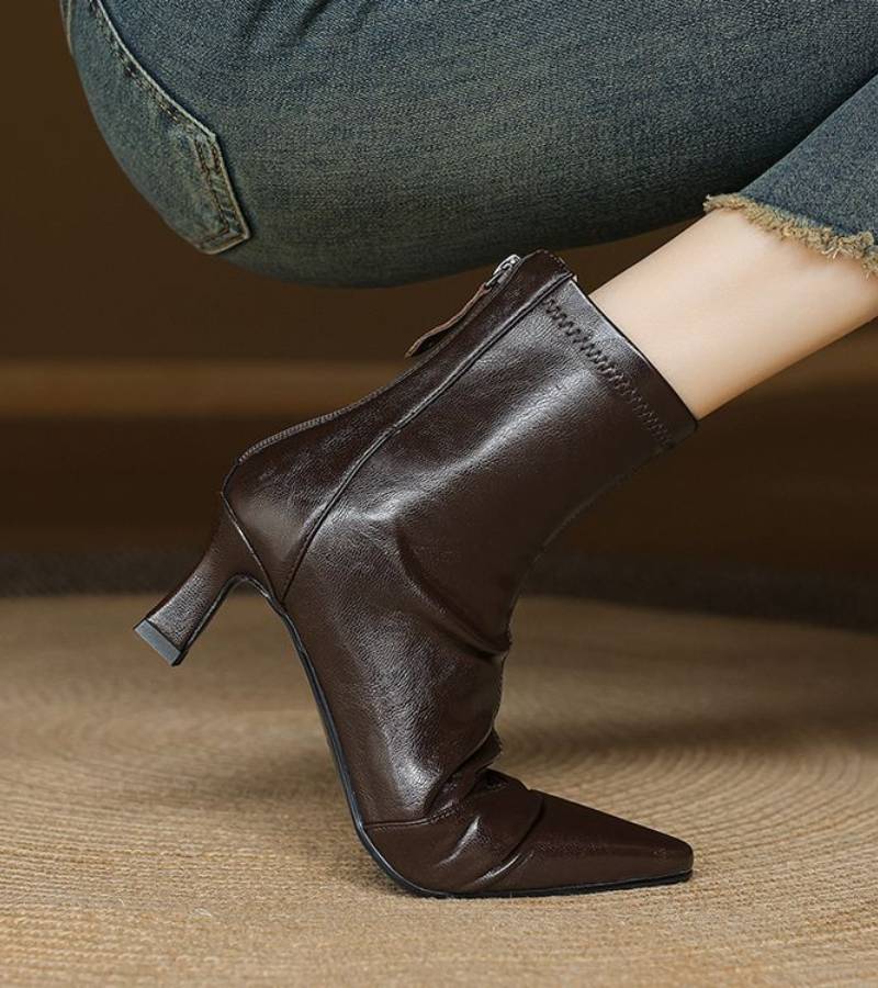 Jette™ | Bottines en cuir à talon élégant
