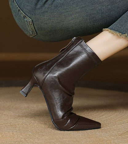 Jette™ | Bottines en cuir à talon élégant