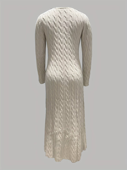 Lucinda | Robe longue en maille torsadée