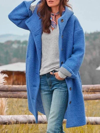 Audrey - Veste d'extérieur chaude à boutons, chic et confortable