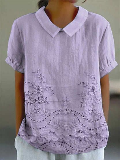 Lily™ | Chemise brodée florale