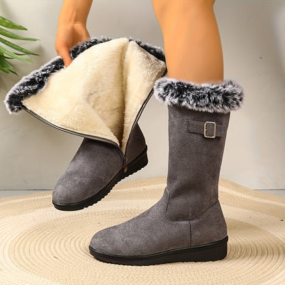 Marguerite Isadora | Bottes montantes douillettes bordées de fourrure