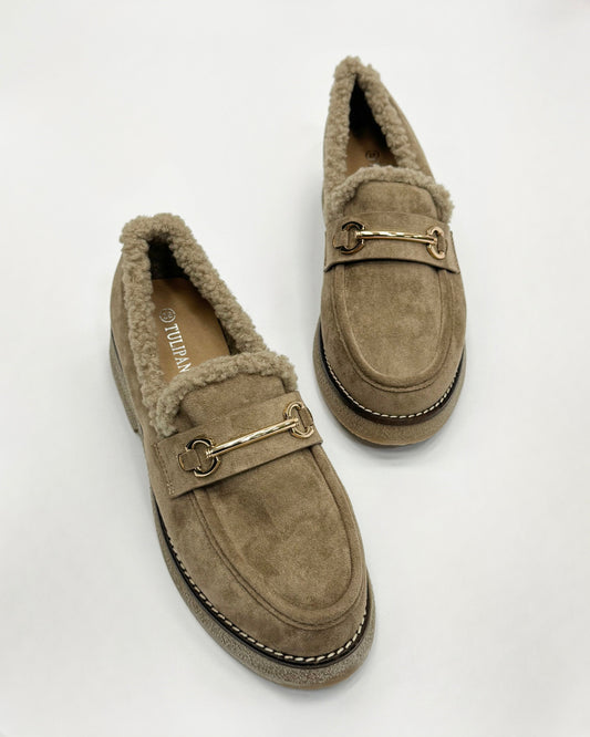 Zélina™ | Mocassins en fourrure avec boucle