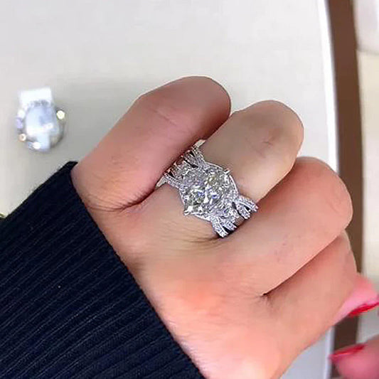 Janina™ | Ensemble fiançailles alliance marquise
