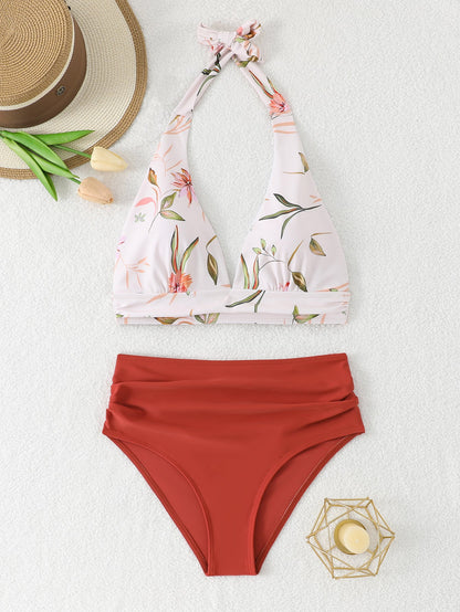 RIMINI™ | BIKINI HALTER À VOLANTS TAILLE HAUTE