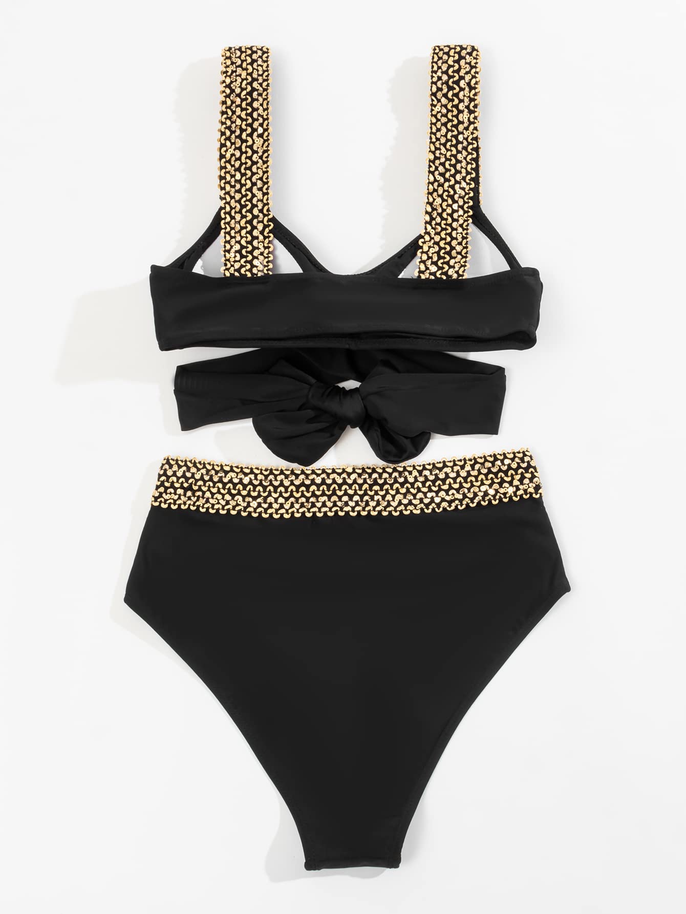 SOLÉDOR™ | BIKINI TAILLE HAUTE DÉTAILS DORÉS