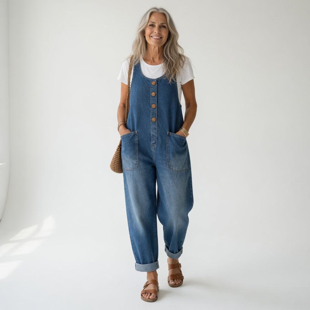 Margotine™ | Salopette large boutonnée