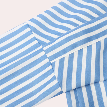 Noa™ | Robe chemise midi rayée décontractée