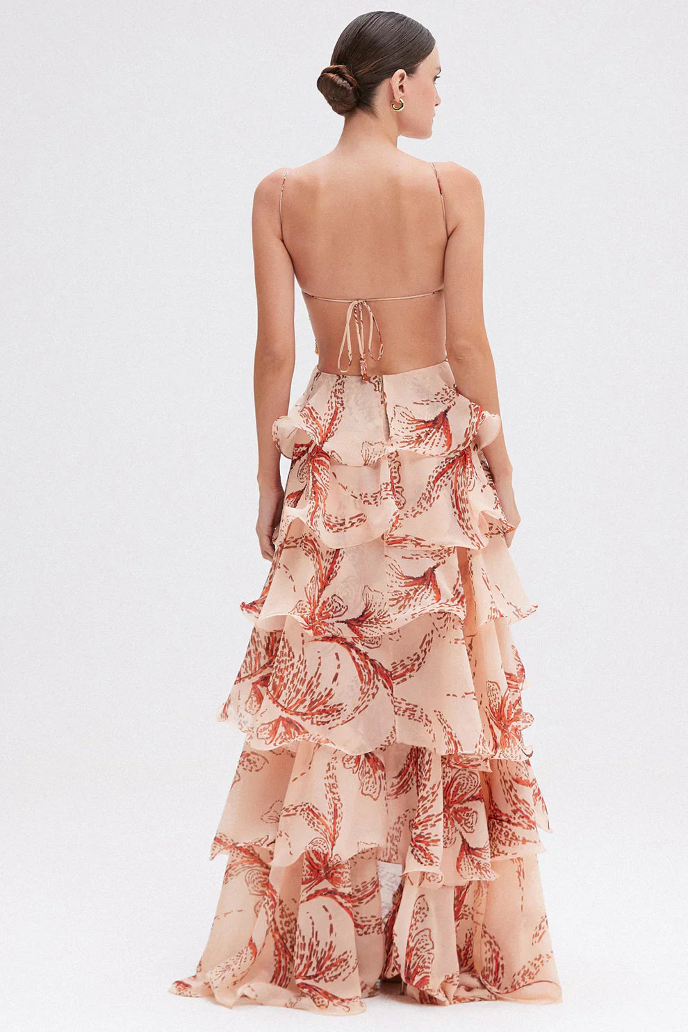 NAHIA™ | ROBE MAXI À VOLANTS
