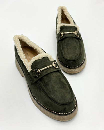 Zélina™ | Mocassins en fourrure avec boucle