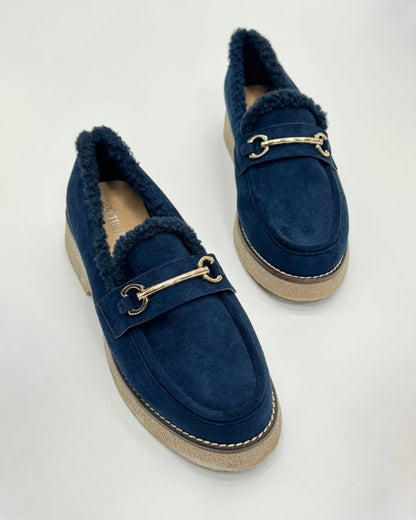 Zélina™ | Mocassins en fourrure avec boucle