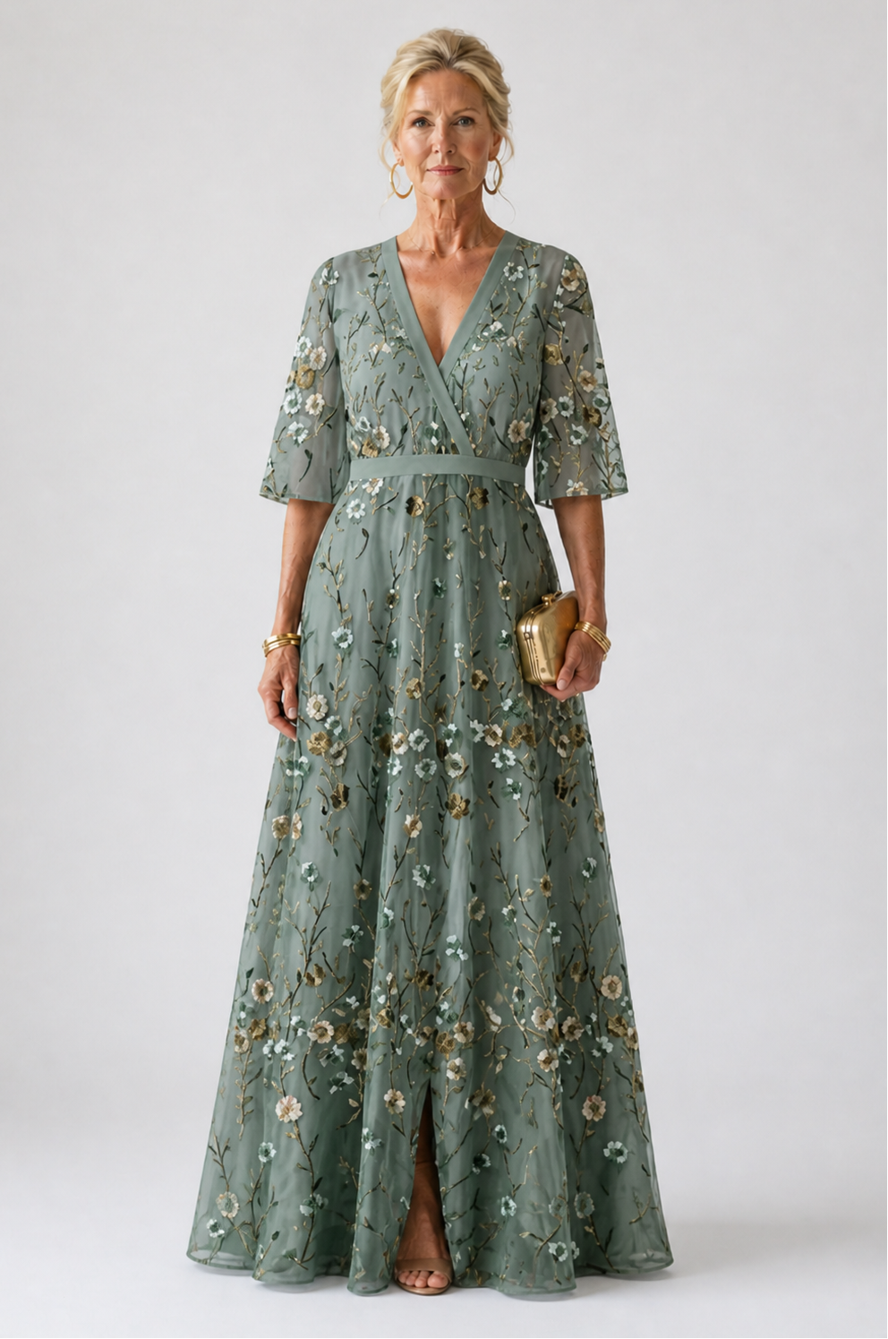 Annalee™ | Robe maxi fleurie col V