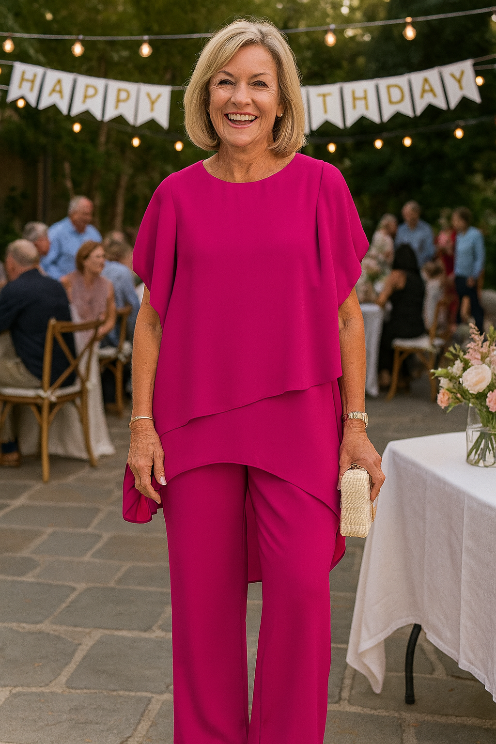 Arlette™ | Ensemble deux pièces fluide avec top en mousseline et pantalon élégant