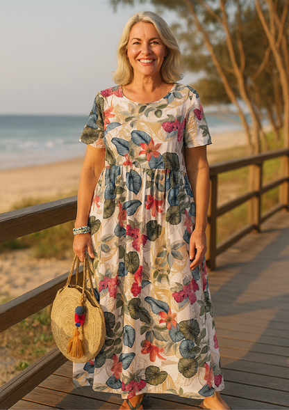 Anika | Luftiges Blumen-Maxikleid – Wo Komfort auf Selbstvertrauen trifft (S-5XL)