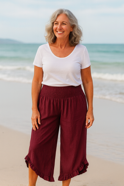 Yvette™ | Hose aus Baumwoll-Leinen-Mix